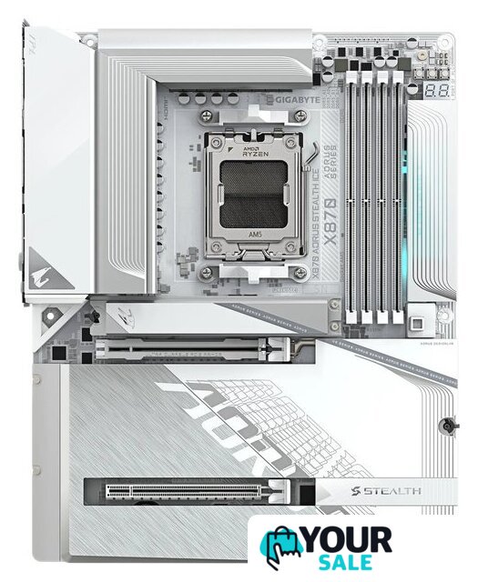 Материнская плата Gigabyte X870 Aorus Stealth Ice - Изображение №1 — Интернет-магазин Your Sale