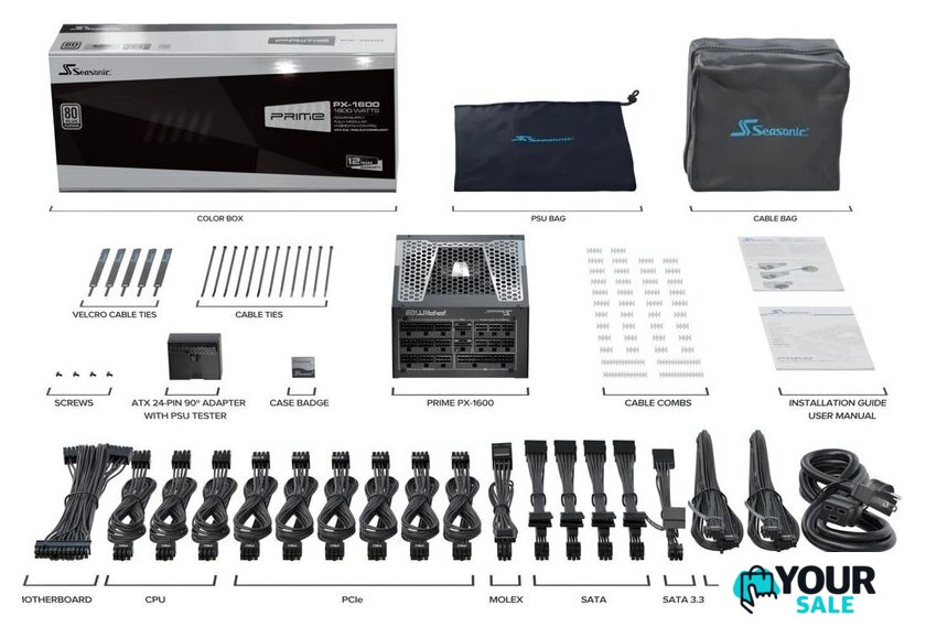Блок питания Seasonic Prime PX-1600 ATX 3.1 2025 SSR-1600PD2 - Изображение №12 — Интернет-магазин Your Sale
