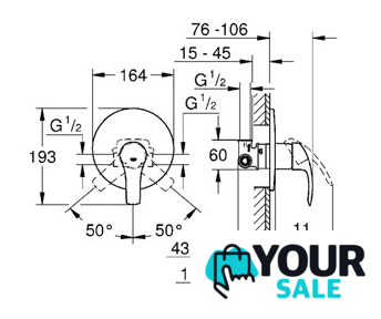 Смеситель Grohe Eurosmart 33556002 - Изображение №2 — Интернет-магазин Your Sale
