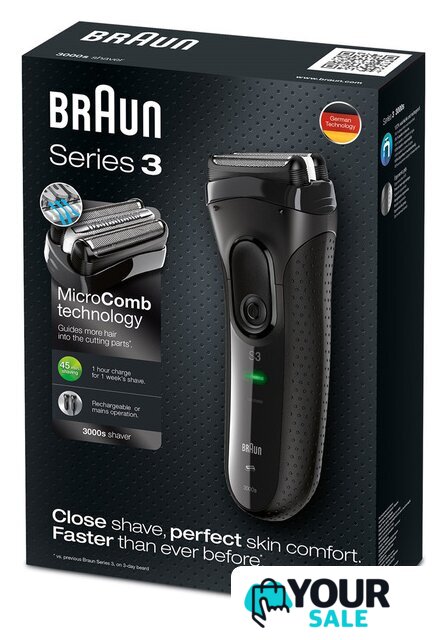 Электробритва Braun Series 3 3000s - Изображение №3 — Интернет-магазин Your Sale
