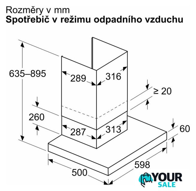 Кухонная вытяжка Bosch Serie 2 DWB63BC60 - Изображение №10 — Интернет-магазин Your Sale