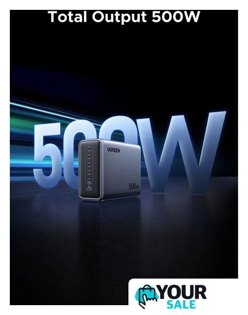 Сетевое зарядное Ugreen Nexode 500W X759 55550B - Изображение №2 — Интернет-магазин Your Sale