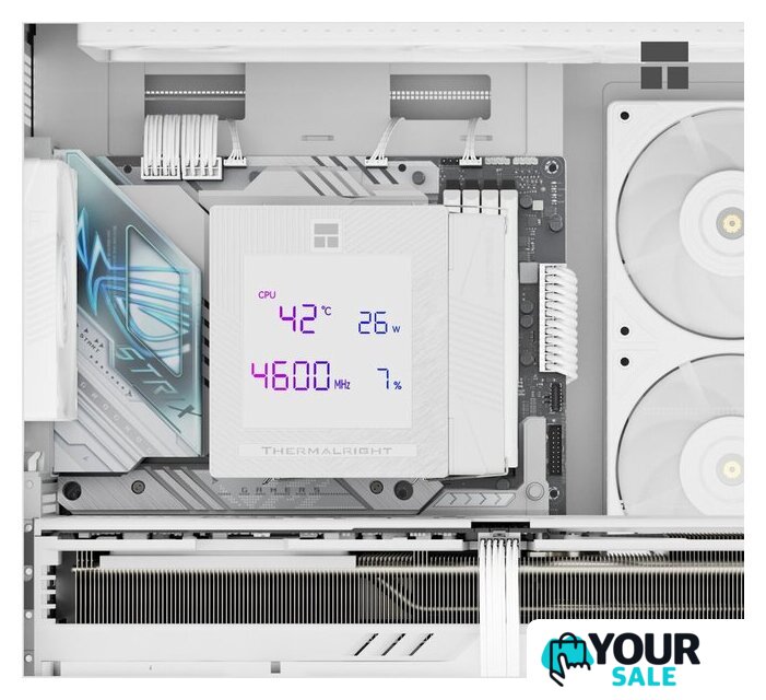 Кулер для процессора Thermalright Phantom Spirit 120 Digital SNOW (белый) - Изображение №4 — Интернет-магазин Your Sale