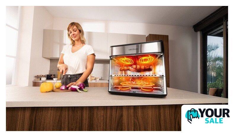 Аэрогриль (аэрофритюрница) Cecotec Cecofry FoodCourt 18000 4Pizza - Изображение №8 — Интернет-магазин Your Sale