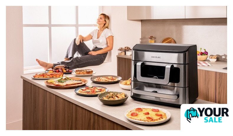 Аэрогриль (аэрофритюрница) Cecotec Cecofry FoodCourt 18000 4Pizza - Изображение №9 — Интернет-магазин Your Sale