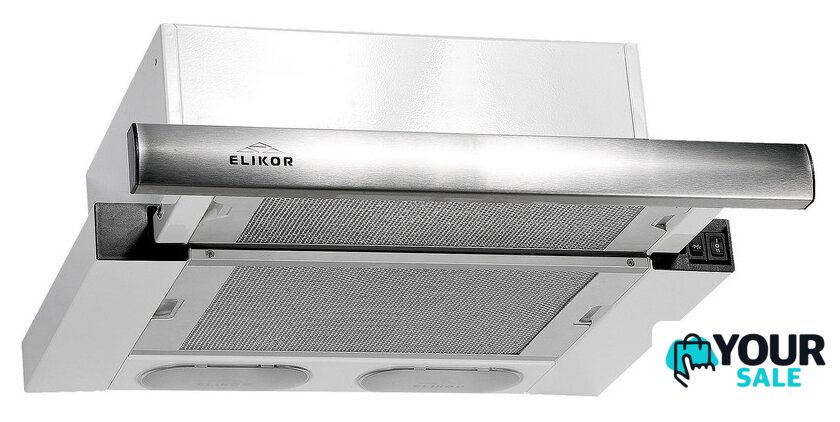 Кухонная вытяжка Elikor Интегра 45П-400-В2Л (белый/нержавеющая сталь) (841582) - Изображение №1 — Интернет-магазин Your Sale