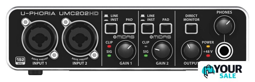 Аудиоинтерфейс Behringer U-Phoria UMC202HD - Изображение №2 — Интернет-магазин Your Sale