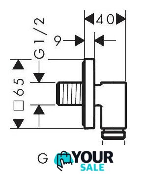 Шланговое подключение Hansgrohe FixFit Fine E 28883990 - Изображение №6 — Интернет-магазин Your Sale