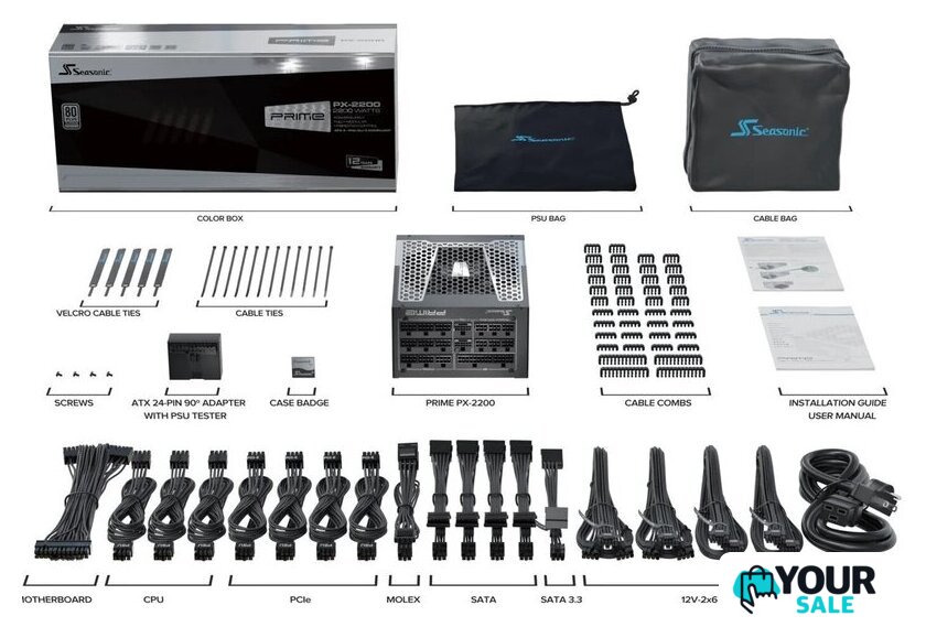 Блок питания Seasonic Prime PX-2200 ATX 3.1 2025 SRP-PPX222-A5A22ST - Изображение №13 — Интернет-магазин Your Sale