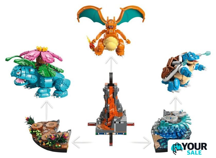 Конструктор LEGO Pokemon 72153 Венузавр, Чаризард и Бластойз - Изображение №9 — Интернет-магазин Your Sale