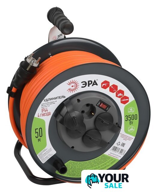 Удлинитель на катушке ЭРА RMx-4es-3x2.5-50m-IP44 Б0052922 - Изображение №1 — Интернет-магазин Your Sale