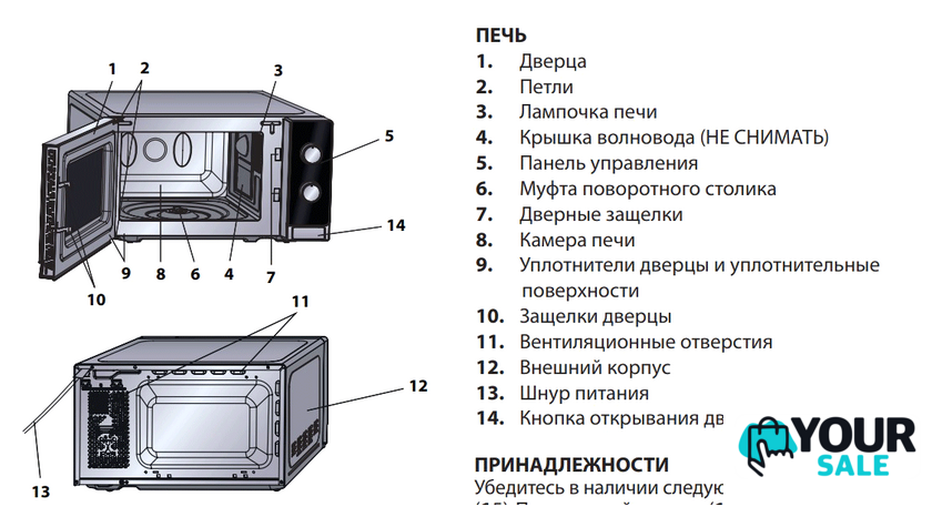 Микроволновая печь Sharp R6000RK - Изображение №2 — Интернет-магазин Your Sale