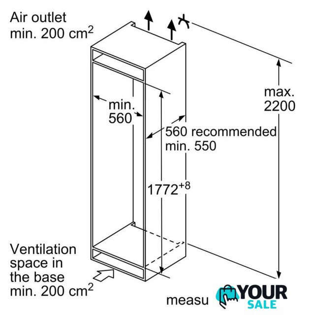 Холодильник Bosch Serie 2 KIV87NS306 - Изображение №10 — Интернет-магазин Your Sale