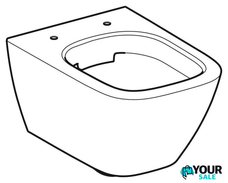 Унитаз подвесной Geberit Smyle Square 500.379.01.8 - Изображение №2 — Интернет-магазин Your Sale
