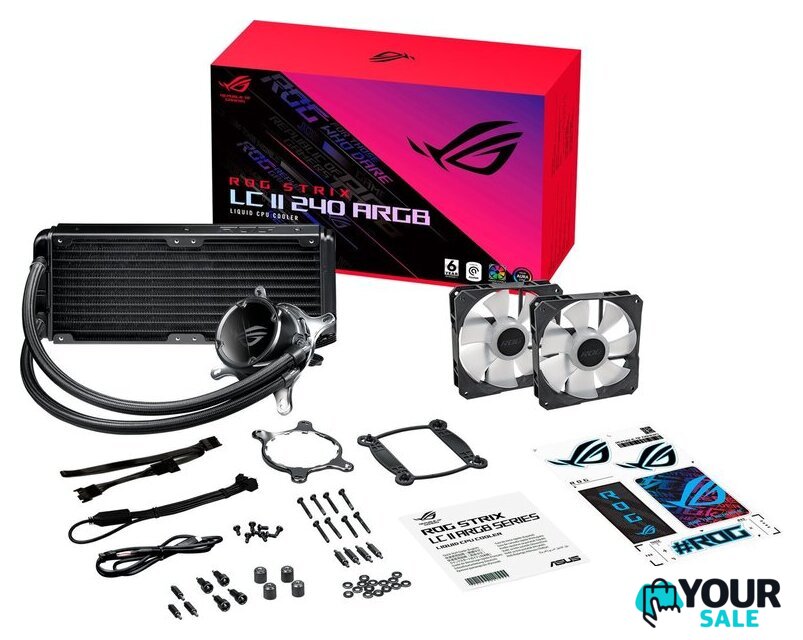 Система жидкостного охлаждения для процессора ASUS ROG Strix LC II 240 ARGB - Изображение №3 — Интернет-магазин Your Sale