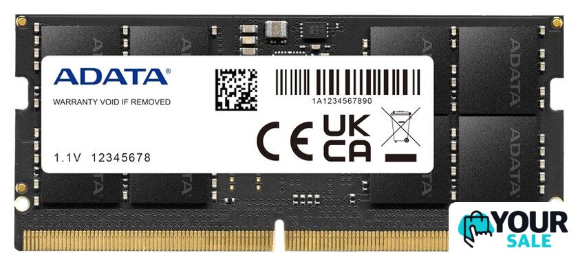 Оперативная память ADATA 8ГБ DDR5 SODIMM 5600 МГц AD5S56008G-S - Изображение №1 — Интернет-магазин Your Sale