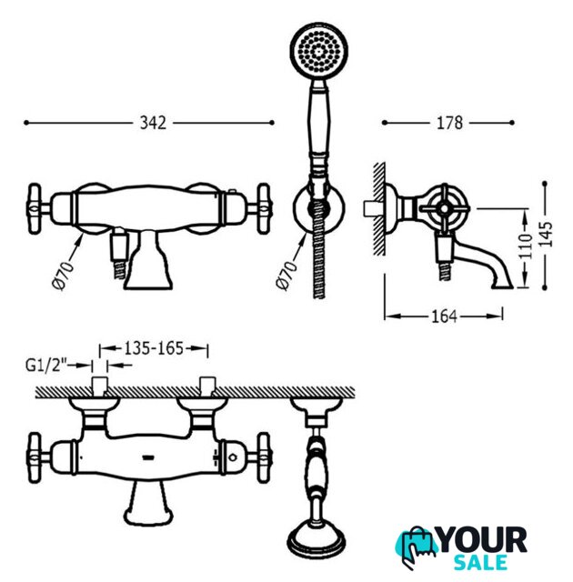 Смеситель Tres Classic 24217409OR - Изображение №2 — Интернет-магазин Your Sale