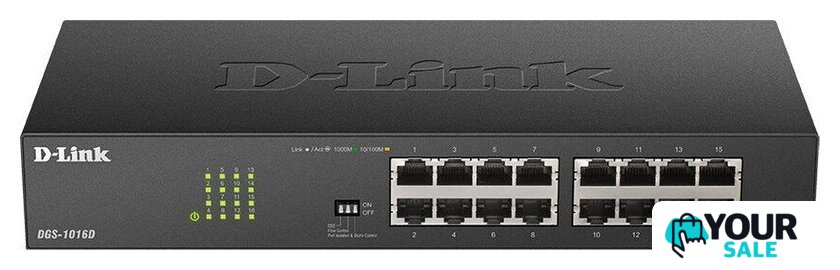Неуправляемый коммутатор D-Link DGS-1016D/J1A - Изображение №1 — Интернет-магазин Your Sale