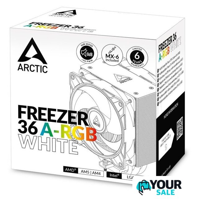Кулер для процессора Arctic Freezer 36 A-RGB White ACFRE00125A - Изображение №10 — Интернет-магазин Your Sale