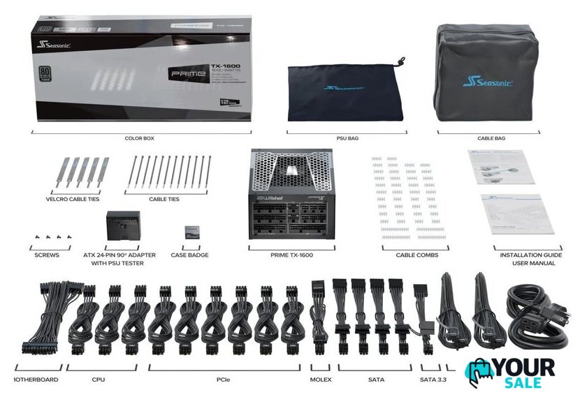 Блок питания Seasonic Prime TX-1600 ATX 3.1 2025 SSR-1600TR2 - Изображение №12 — Интернет-магазин Your Sale