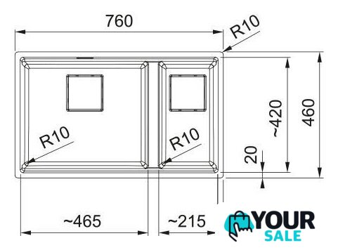 Кухонная мойка Franke Kanon KNG PRO 160-46-21 125.0749.679 (серый сланец) - Изображение №4 — Интернет-магазин Your Sale