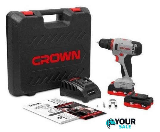 Дрель-шуруповерт Crown CT21081H-2 BMC (c 2-мя АКБ, кейс) - Изображение №2 — Интернет-магазин Your Sale
