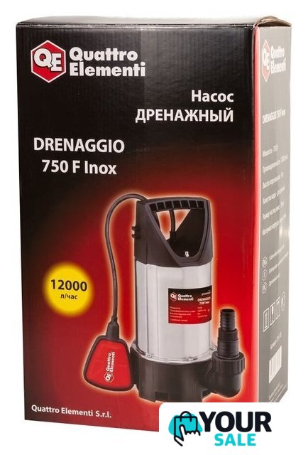 Дренажный насос Quattro Elementi Drenaggio 750 F Inox - Изображение №4 — Интернет-магазин Your Sale