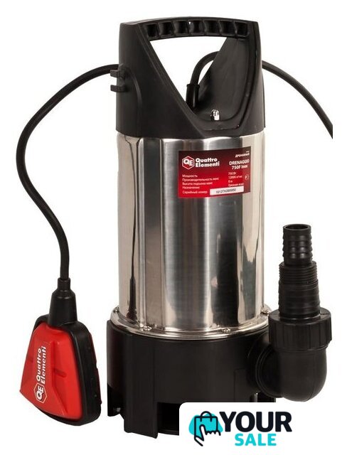 Дренажный насос Quattro Elementi Drenaggio 750 F Inox - Изображение №1 — Интернет-магазин Your Sale