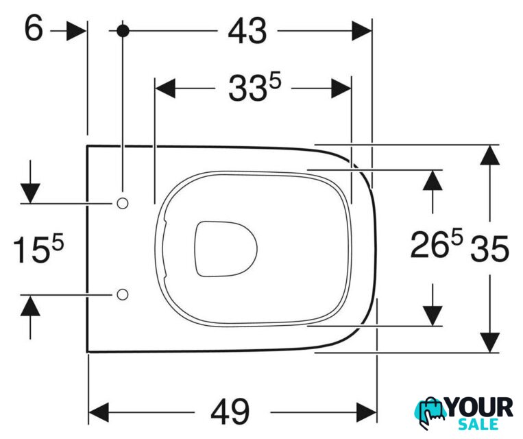 Унитаз подвесной Geberit Smyle Square 500.379.01.1 - Изображение №3 — Интернет-магазин Your Sale