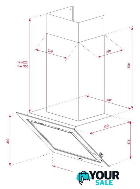 Кухонная вытяжка TEKA DLV 68660 112930026 (кирпич) - Изображение №12 — Интернет-магазин Your Sale