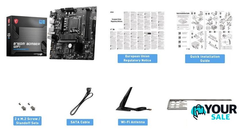Материнская плата MSI B760M Bomber WiFi - Изображение №6 — Интернет-магазин Your Sale