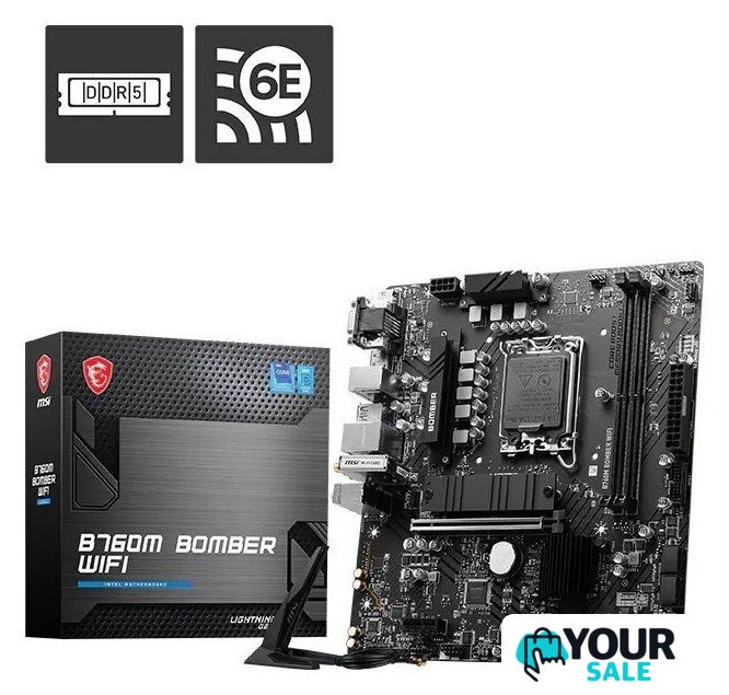 Материнская плата MSI B760M Bomber WiFi - Изображение №5 — Интернет-магазин Your Sale