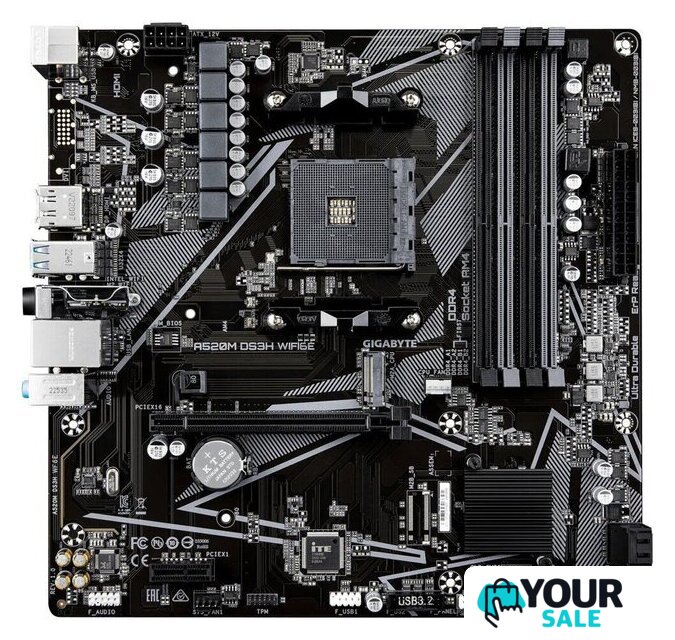 Материнская плата Gigabyte A520M DS3H WiFi6E - Изображение №1 — Интернет-магазин Your Sale