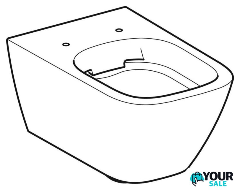 Унитаз подвесной Geberit Smyle Square 500.208.01.8 - Изображение №2 — Интернет-магазин Your Sale
