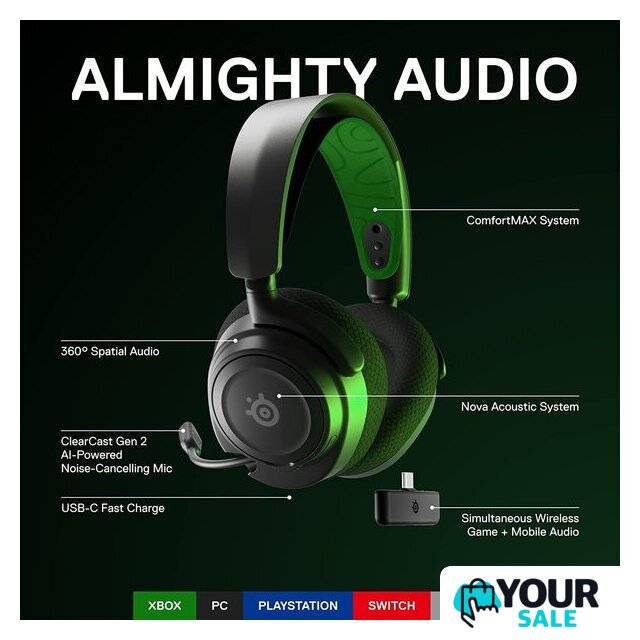 Наушники SteelSeries Arctis Nova 7X Wireless (черный) - Изображение №5 — Интернет-магазин Your Sale
