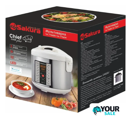Мультиварка Sakura SA-7766W - Изображение №2 — Интернет-магазин Your Sale
