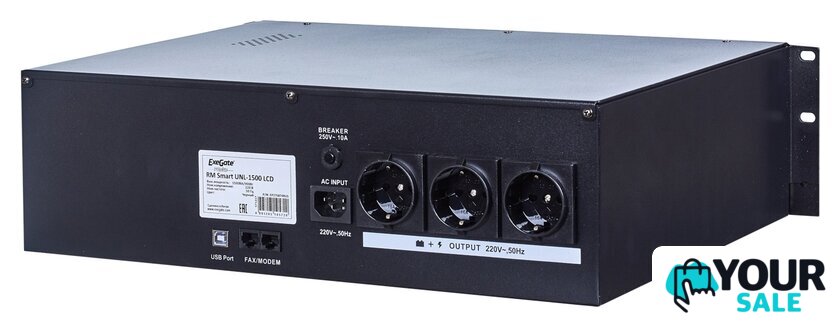 Источник бесперебойного питания ExeGate Power RM UNL-1500 LCD - Изображение №2 — Интернет-магазин Your Sale