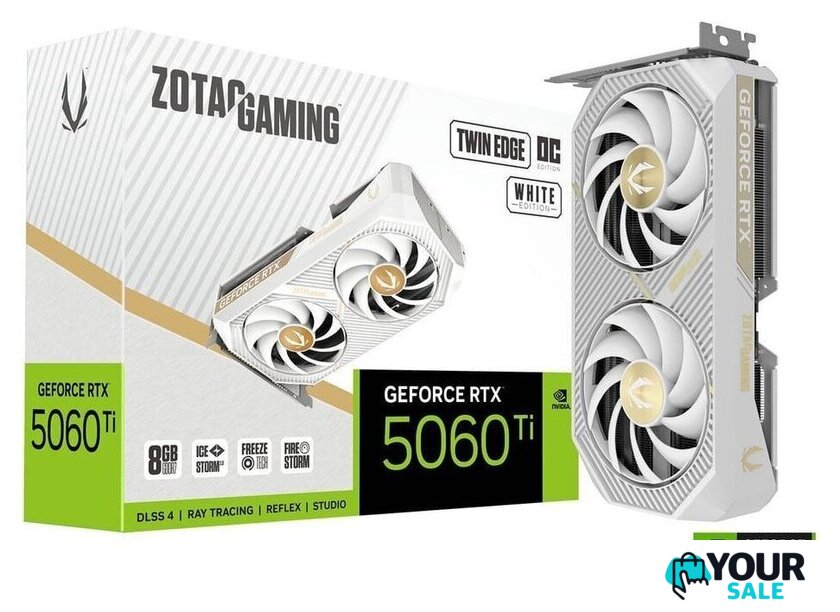 Видеокарта ZOTAC Gaming GeForce RTX 5060 Ti 8GB Twin Edge OC White Edition ZT-B50610Q-10M - Изображение №6 — Интернет-магазин Your Sale