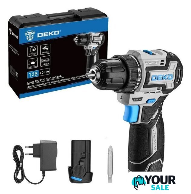 Дрель-шуруповерт Deko Loner 12V Pro 085-1011 (с 2-мя АКБ, кейс) - Изображение №1 — Интернет-магазин Your Sale