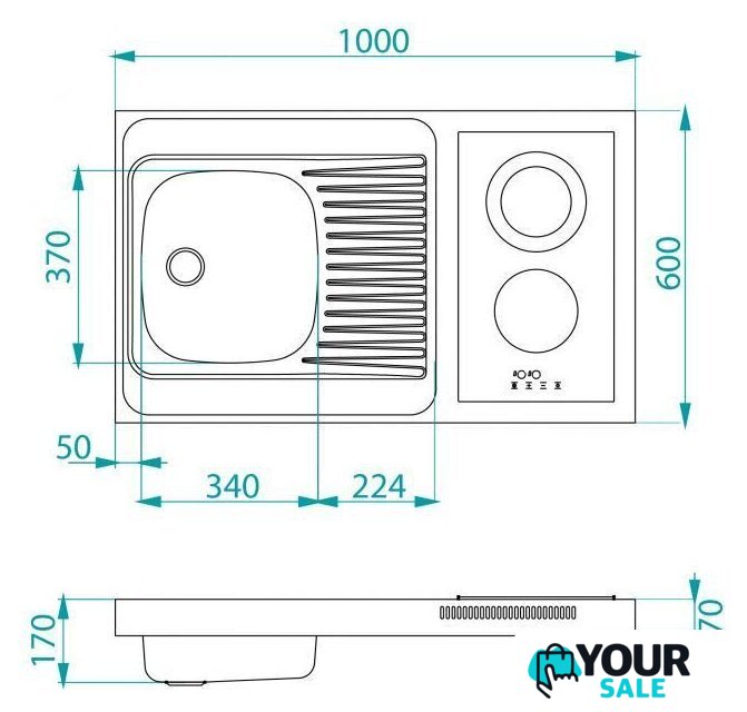 Кухонная мойка Alveus Combi Ceral 100 1136495 - Изображение №4 — Интернет-магазин Your Sale