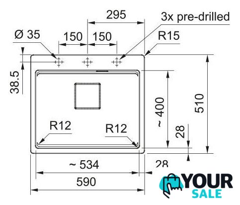 Кухонная мойка Franke Kanon KNG PRO 610-53 FTL 114.0749.556 (грецкий ореховый) - Изображение №5 — Интернет-магазин Your Sale