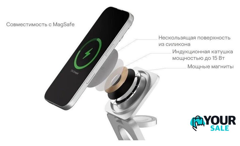 Беспроводное зарядное uBear Balance Ultra WL21SG31BL-AW - Изображение №4 — Интернет-магазин Your Sale