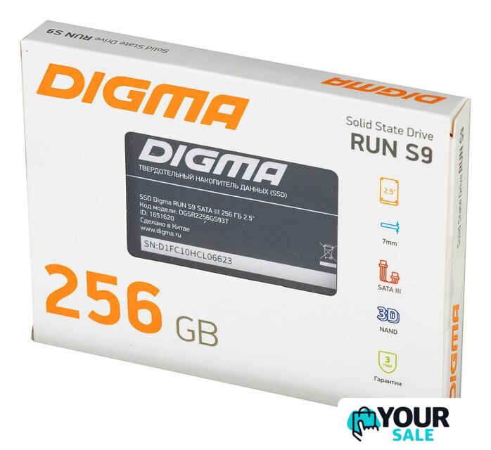 SSD Digma Run S9 256GB DGSR2256GS93T - Изображение №10 — Интернет-магазин Your Sale