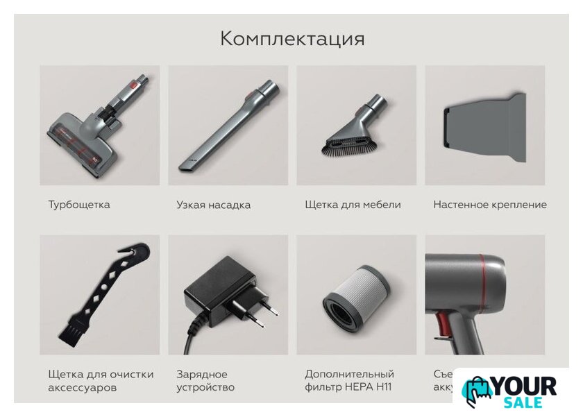 Пылесос BQ VCA0202H (серый) - Изображение №14 — Интернет-магазин Your Sale