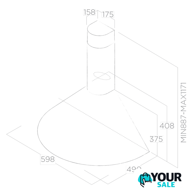 Кухонная вытяжка Elica Tonda WH F/60 2939587C - Изображение №3 — Интернет-магазин Your Sale