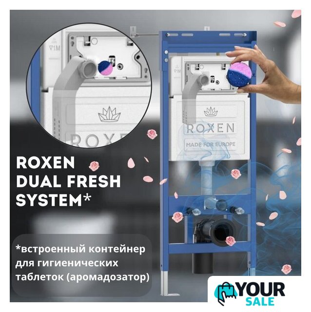Унитаз подвесной Roxen Cube Bidet One Rimless 6 в 1 StounFix Dual Fresh 583046 (кнопка: черный матовый) - Изображение №11 — Интернет-магазин Your Sale