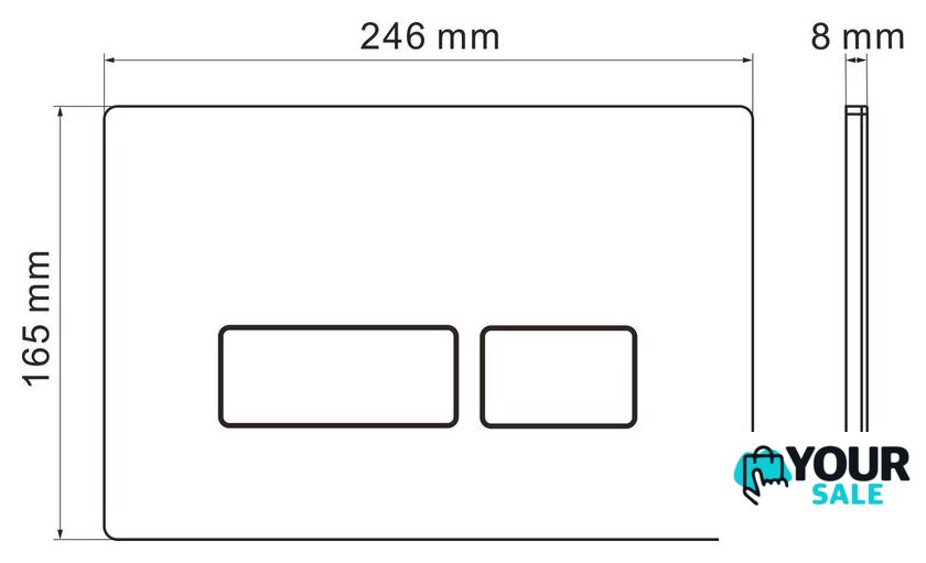 Унитаз подвесной Roxen Cube Bidet One Rimless 6 в 1 StounFix Dual Fresh 583046 (кнопка: черный матовый) - Изображение №19 — Интернет-магазин Your Sale