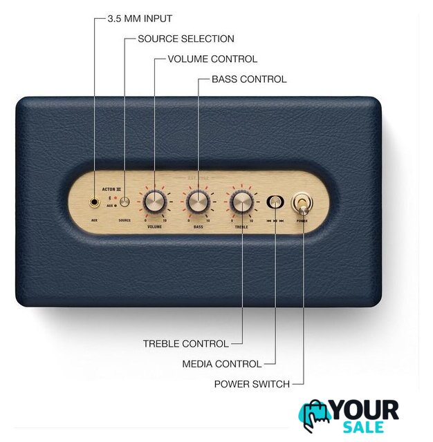 Беспроводная колонка Marshall Acton III (синий) - Изображение №2 — Интернет-магазин Your Sale