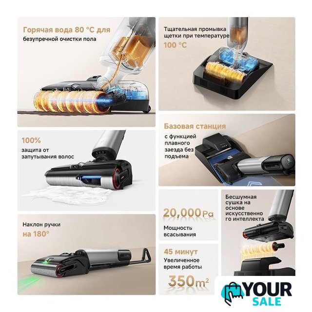 Вертикальный моющий пылесос Trouver Wet and Dry Vacuum X4 Pro - Изображение №21 — Интернет-магазин Your Sale