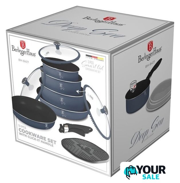 Набор кастрюль Berlinger Haus Deep Sea Collection BH-8417 - Изображение №8 — Интернет-магазин Your Sale